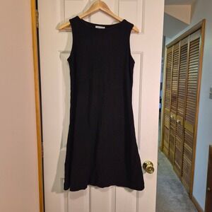 Stephanie Schuster Princess Knitwear Black‎ Sleeveless Cotton Rayon Knit Dress S